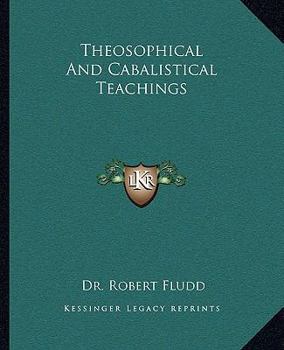 Paperback Theosophical And Cabalistical Teachings Book