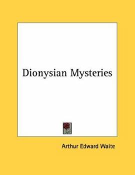Paperback Dionysian Mysteries Book