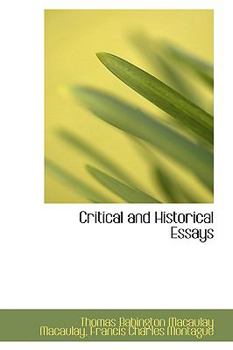 Critical And Historical Essays Contributed To The Edinburgh Review