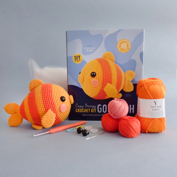 Paperback Easy Breezy Crochet Kit Goldfish Book