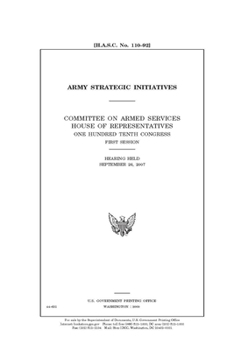 Paperback Army strategic initiatives Book