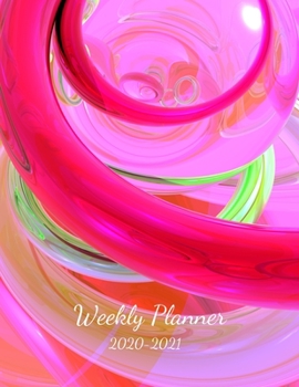 Paperback Weekly Planner 2020 to 2021: Pink Abstract Print 2 Year, 24 Month Weekly Monthly 2020-2021 Planner Organizer. January 2020 to December 2021 Book