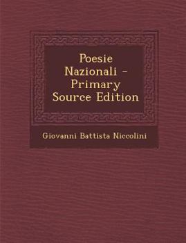 Paperback Poesie Nazionali [Italian] Book