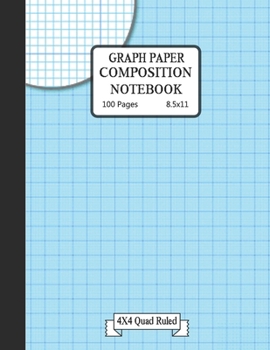 Paperback Graph paper composition notebook: Grid Paper Composition Notebook with beautiful colored cover pages-(KIDS, GIRLS, BOYS, STUDENT)- Quad Ruled(4x4) 100 Book