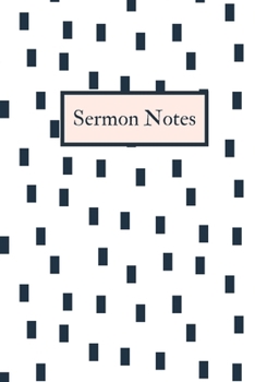 Sermon Notes: Inspirational Worship Journal for Bible Study, Sunday School, Devotional Study - 6x9, 120 page Blue Square Dots Cover