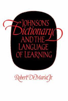 Paperback Johnson's Dictionary and the Language of Learning Book