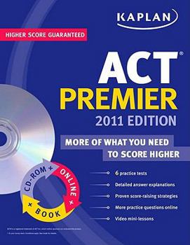 Paperback Kaplan ACT Premier [With CDROM] Book