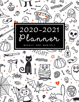 2020-2021 Weekly & Monthly Planner: Two Years Calendar Schedule, Squares Quad Ruled, Dot Notes, Monthly Goals Setting, Action Plan, No Holiday Halloween Pumpkin(January 2020 through December 2021)
