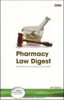 Paperback Pharmacy Law Digest: Published by Facts & Comparisons Book