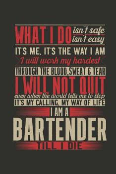 Paperback Notebook: Notebook: Bartender (120 pages, checkered paper) Book