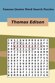 Paperback Famous Quotes Word Search Puzzles Thomas Edison Book