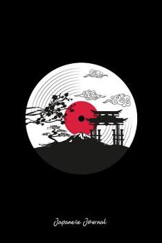 Japanese Journal: Lined Journal - Japan Zen Garden Scene Black DJ Music Culture Musician Gift - Black Ruled Diary, Prayer, Gratitude, Writing, Travel, Notebook For Men Women - 6x9 120 pages - Ivory Pa