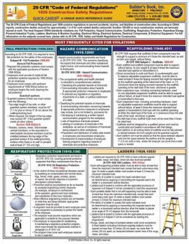 Pamphlet 29 CFR "Code of Federal Regulations" Quick-Card Book