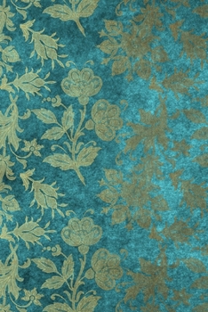 Paperback Blue Floral Velvet Composition Notebook - Small Unruled Notebook - 6x9 Blank Notebook (Softcover Journal / Notebook / Sketchbook / Diary) Book