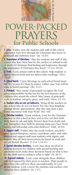 Cards Power-Packed Prayers for Public Schools 50-Pack Book