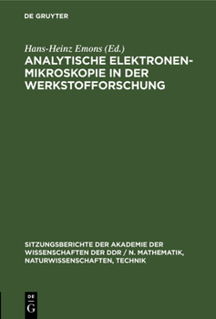 Hardcover Analytische Elektronenmikroskopie in Der Werkstofforschung [German] Book