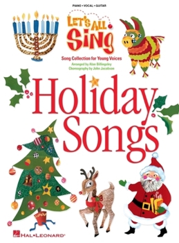 Paperback Let's All Sing Holiday Songs: Song Collection for Young Voices Book