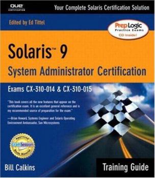 Paperback Solaris 9 System Administration Training Guide (Exam CX-310-014 and CX-310-015) Book
