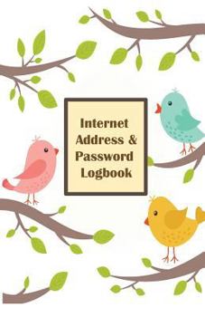 Internet Address & Password Logbook: Birds On White Cover Extra Size (5.5 x 8.5) inches, 110 pages