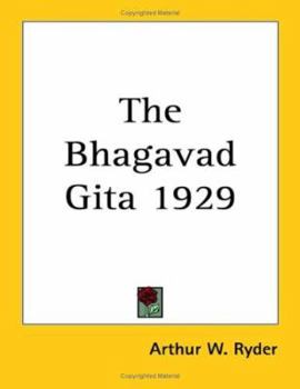 Paperback The Bhagavad Gita 1929 Book