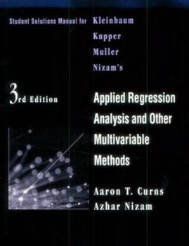 Paperback Student Solutions Manual for Kleinbaum/Kupper/Muller/Nizam S Applied Regression Analysis and Multivariable Methods Book