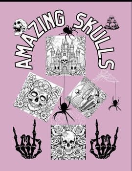 Paperback Amazing Skulls: Coloring Book