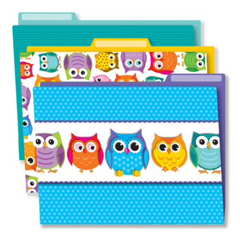 Carson Dellosa Decorative Themed File Folders, Colorful Owls, 11.75-inch x 9.5-inch, Pack of 6