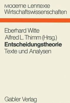 Paperback Entscheidungstheorie [German] Book