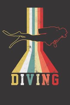Notebook 6x9 120 Pages: College Ruled Diving Scuba Diver Dive Station Vintage Retro Cool