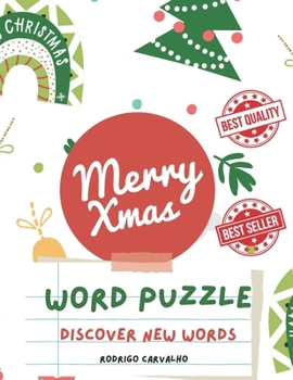 Paperback Merry Xmas Word Puzzle: Discover new words Book