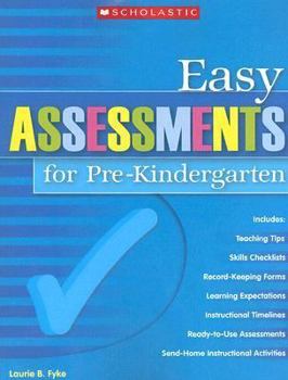 Paperback Easy Assessments for Pre-Kindergarten Book