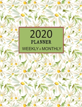 2020 Planner Weekly and Monthly: Meadow Daisy Tropical Calendar