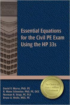 Paperback Essential Equations for the Civil PE Exam Using the HP 33s Book