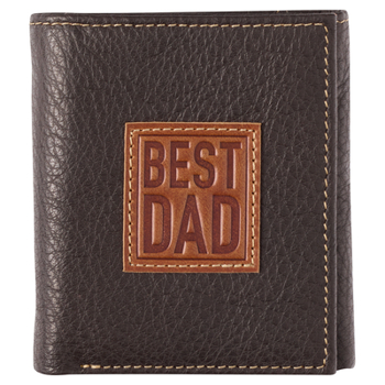 Misc. Christian Art Gifts Genuine Leather Rfid Bifold Wallet for Men Best Dad Ever Book
