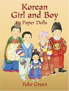Paperback Korean Girl and Boy Paper Dolls Book