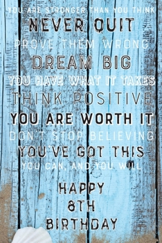 Paperback You Are Stronger Than You Think Never Quit Prove Them Wrong Dream Big You Have What It Takes Think Positive You Are Worth It Dont Stop Believing You'v Book