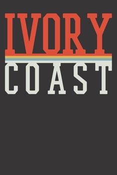 Paperback Notebook: Ivory Coast West African Country Retro Gift College Ruled 6x9 120 Pages Book