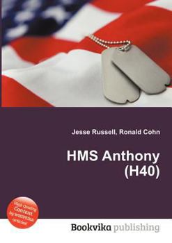 Paperback HMS Anthony (H40) Book