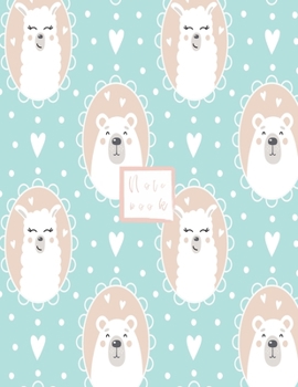 Paperback Notebook: Bear & Llama Kawaii Notebook for Girls and Lined pages, Extra large (8.5 x 11) inches, 110 pages, White paper (Noteboo Book