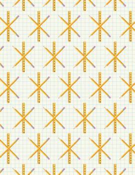 School Days Rulers Pencils Notebook - 5x5 Quad Ruled : 200 Pages 8. 5 X 11 Graph Paper Student Teacher Back to School