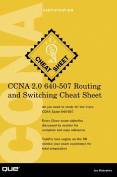 Paperback CCNA 2.0 640-507 Routing and Switching Cheat Sheet [With Accompanying] Book