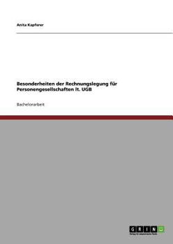 Paperback Besonderheiten der Rechnungslegung für Personengesellschaften lt. UGB [German] Book
