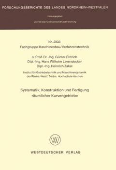 Paperback Systematik, Konstruktion Und Fertigung Räumlicher Kurvengetriebe [German] Book