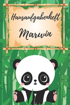 Paperback Hausaufgabenheft Marwin: personalisiertes Panda Hausaufgabenheft / Schülerplaner für 1 Schuljahr mit Wochenübersicht / mit 2x Stundenplan / DIN [German] Book