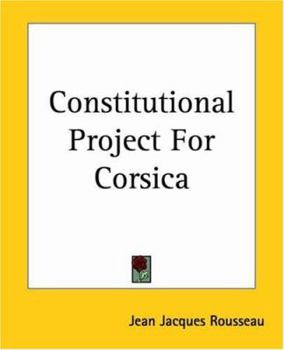 Paperback Constitutional Project For Corsica Book