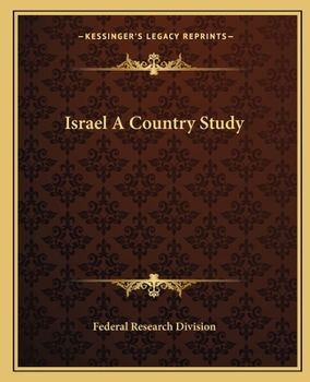 Israel A Country Study