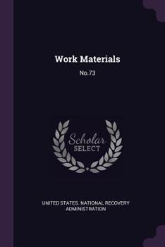 Paperback Work Materials: No.73 Book