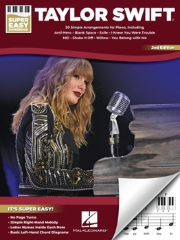 Paperback Taylor Swift - Super Easy Songbook - 2nd Edition: 30 Simple Arrangements for Piano with Lyrics Book