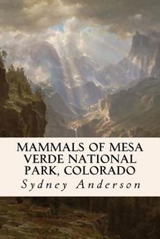 Paperback Mammals of Mesa Verde National Park, Colorado Book