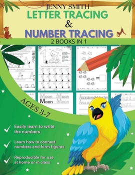 Paperback Number Tracing & Letter Tracing: Handwriting Workbook: 2 Books in 1: +235 Practice Pages: Practice for Kids Ages 3-7 and Preschoolers - Pen Control, L Book